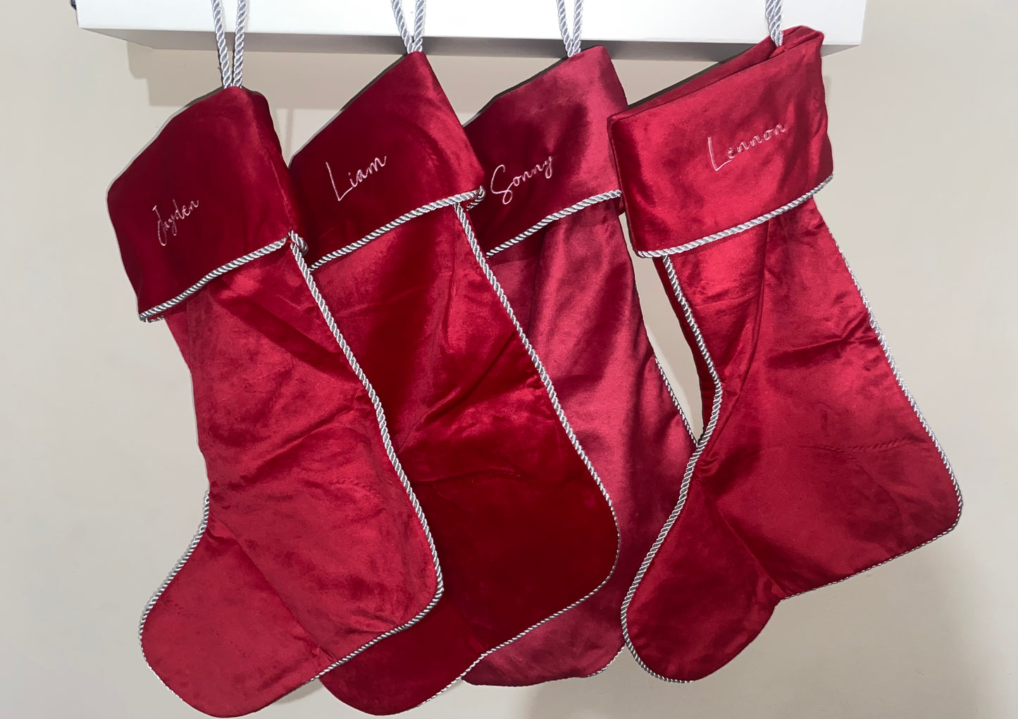 Red Velvet Santa Stockings - Personalised *Pre Order