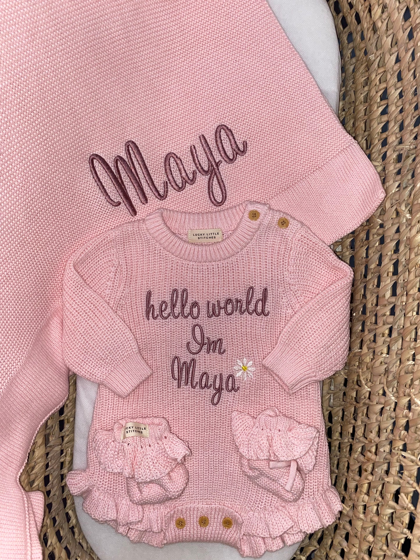 Pink Frilly Leg Romper Full Bundle