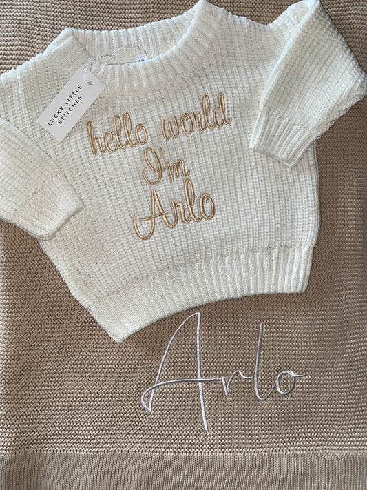 Welcome to the World (Jumper & Blanket)