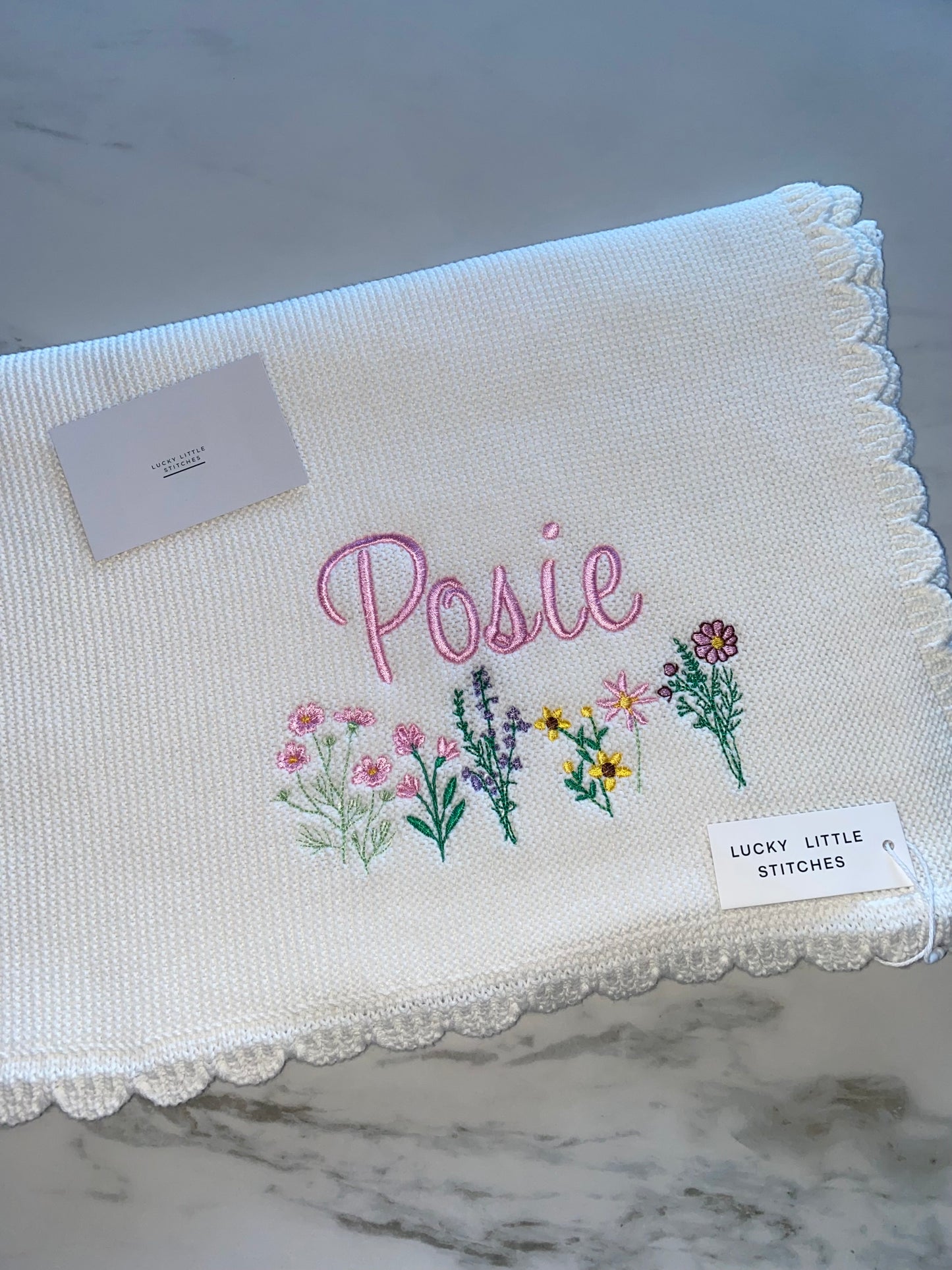 Floral Blanket with name