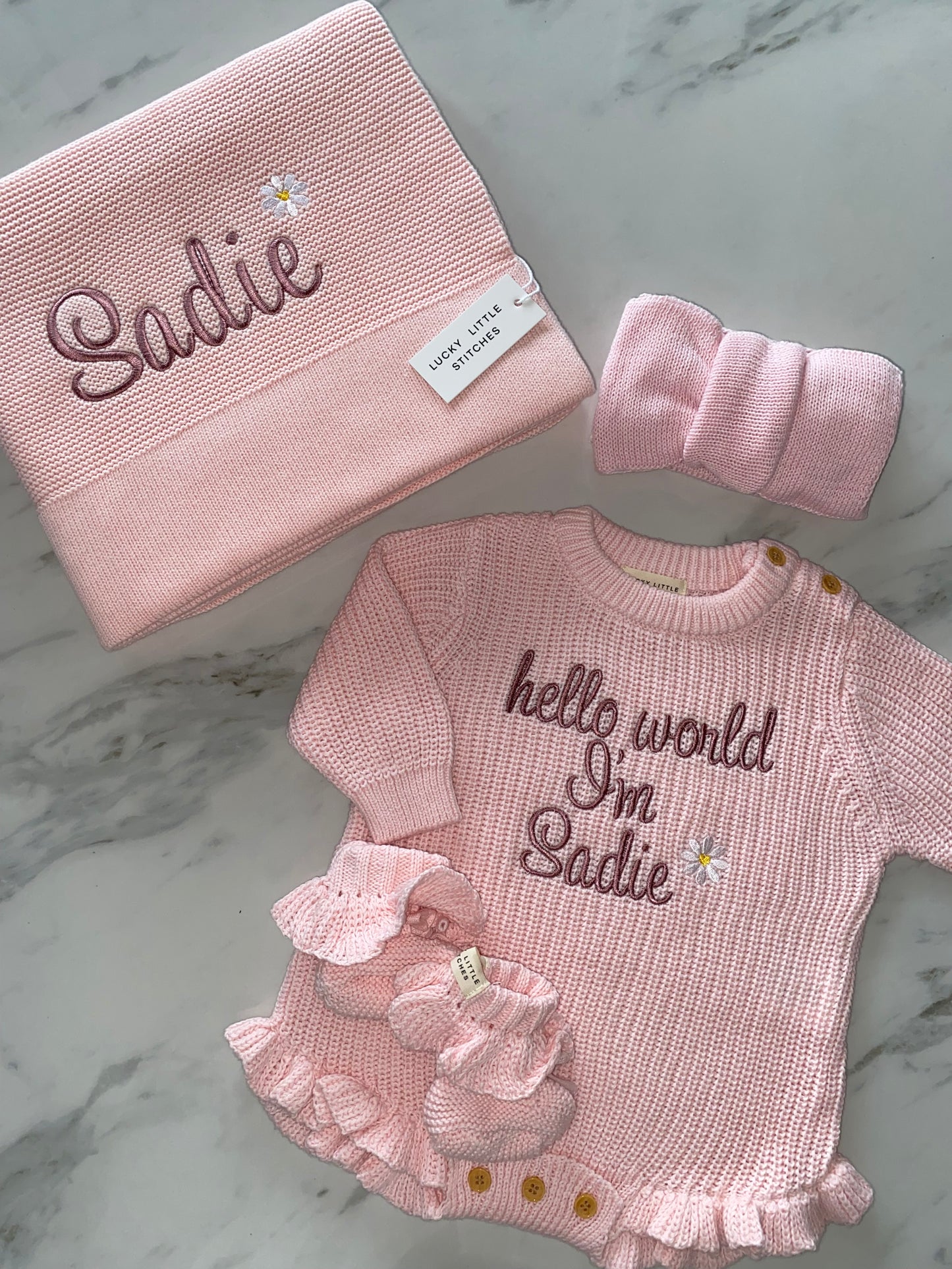 Pink Frilly Leg Romper Full Bundle