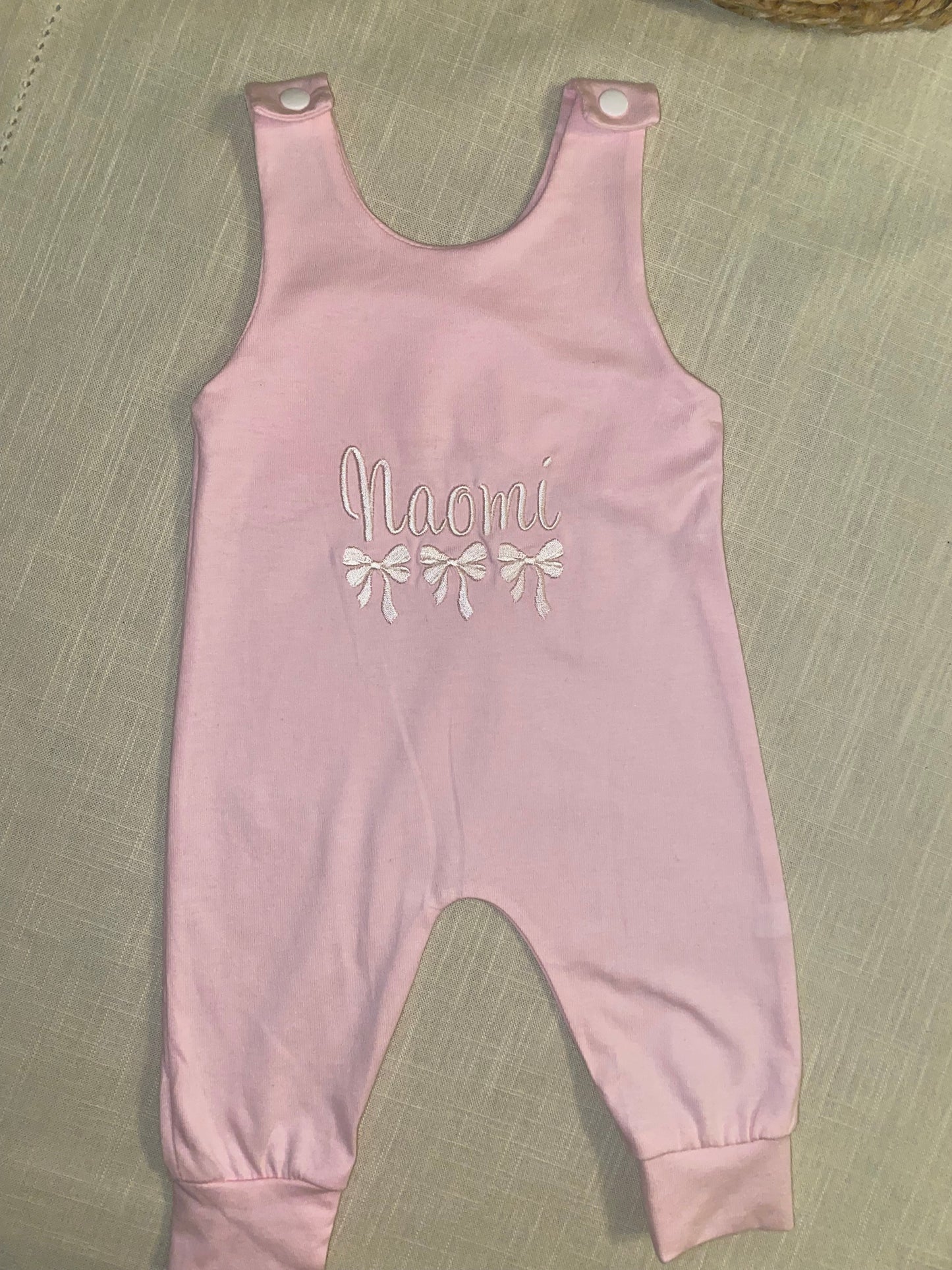 Cotton Candy Pink Sleeveless Romper - Personalised