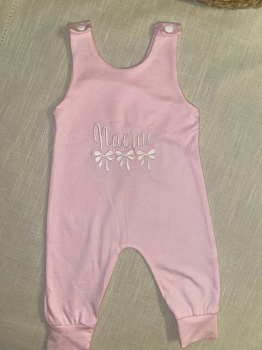 Cotton Candy Pink Sleeveless Romper - Personalised