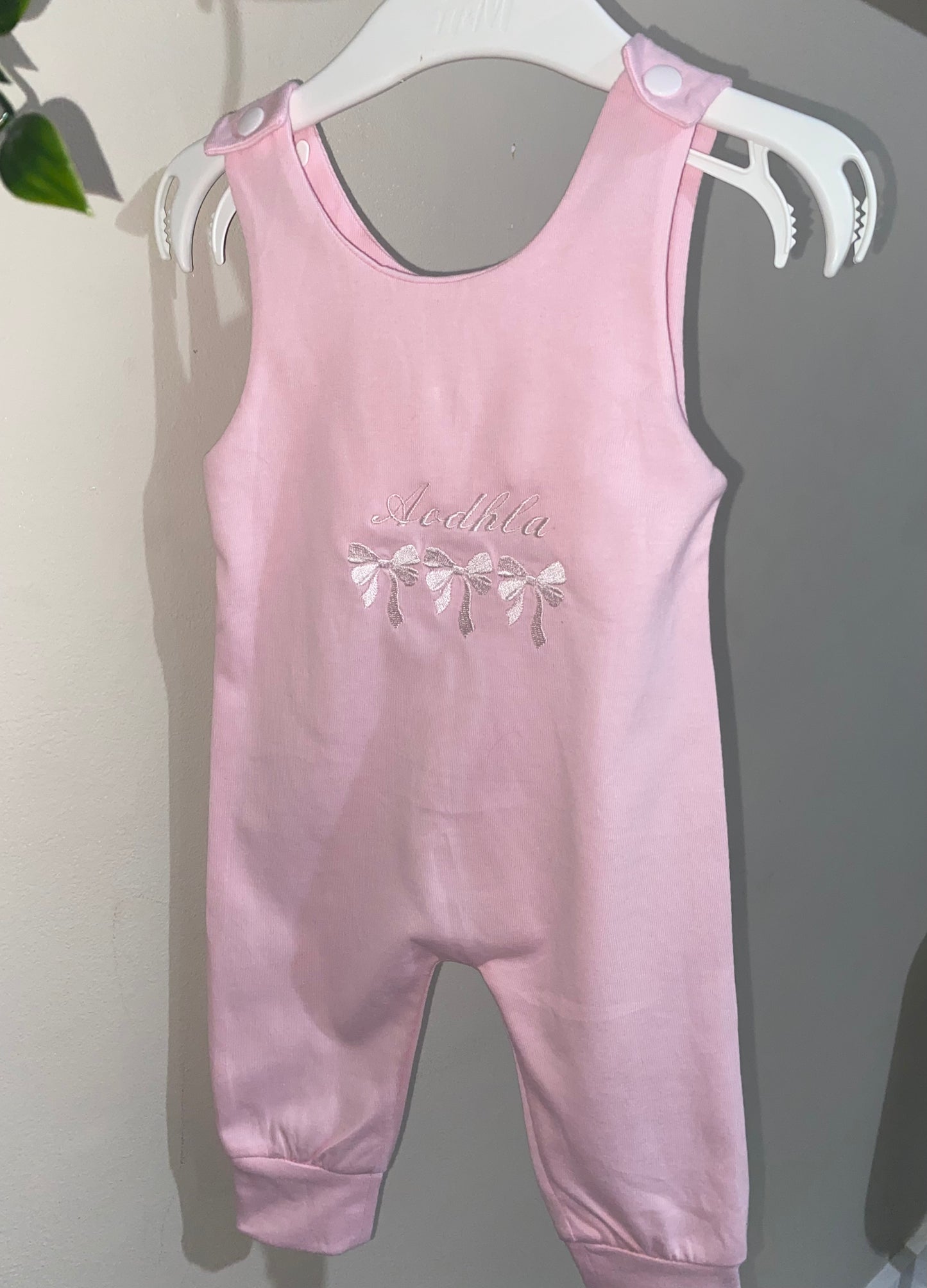Cotton Candy Pink Sleeveless Romper - Personalised
