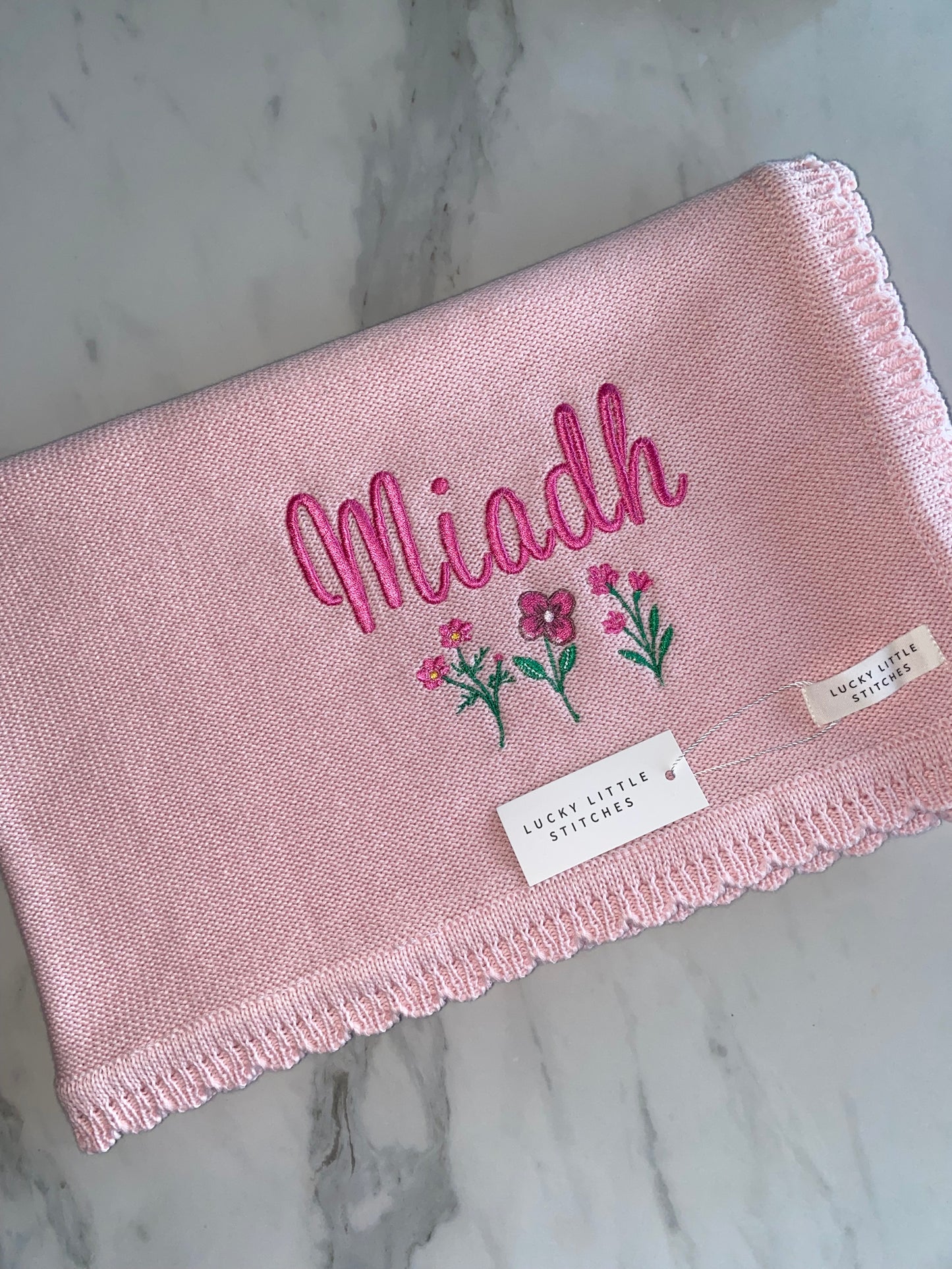 Floral Blanket with name