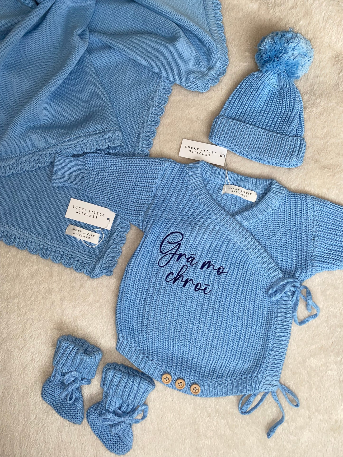 Blue Side Tie Romper Full Bundle