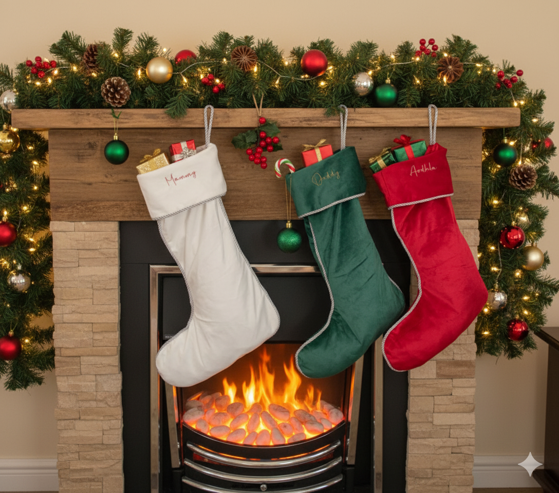 Forest Green Velvet Stocking
